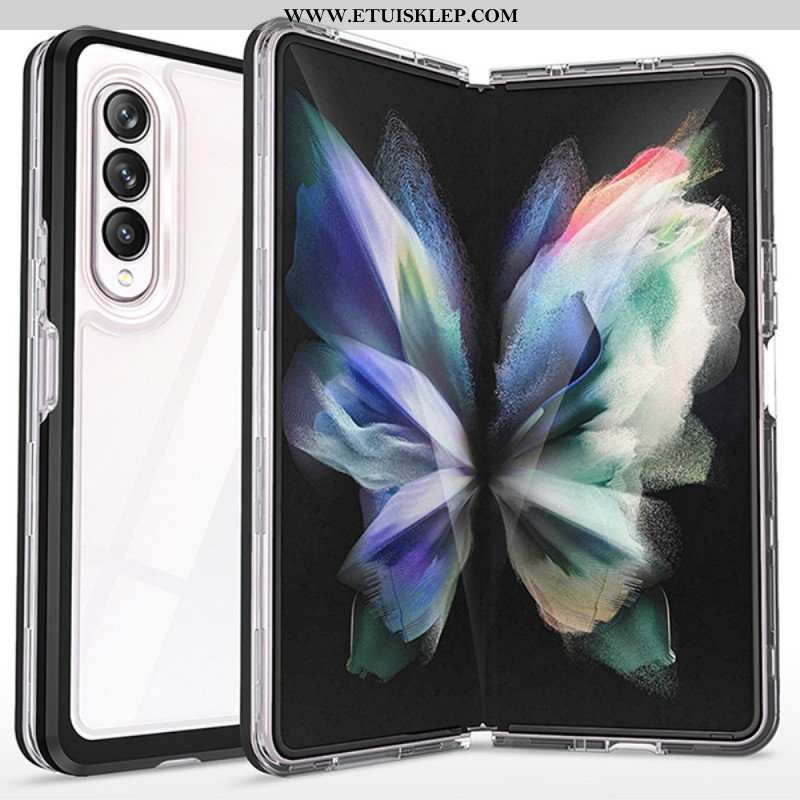 Etui do Samsung Galaxy Z Fold 3 5G Przezroczyste Hybrydowe Kolorowe Krawędzie